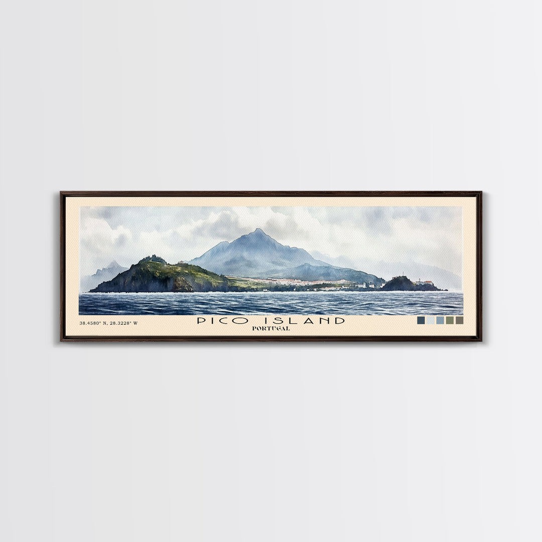 Pico Island, Portugal Watercolor Print, Vacation Gift, Portugal Wall Art, Beach Painting, Beach Decor, Beach Or Lakehouse Art