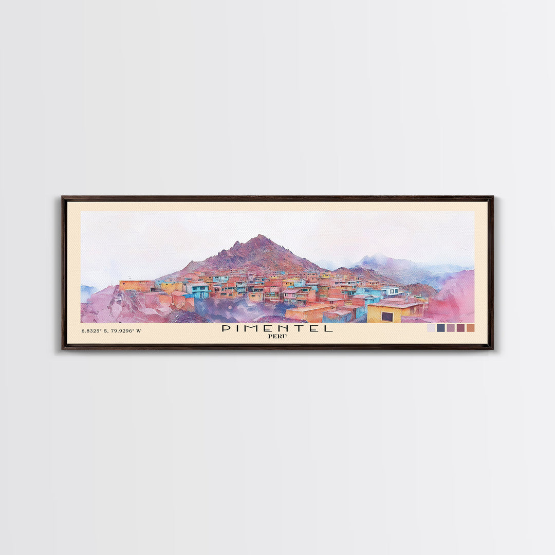Pimentel, Peru Watercolor Print, Vacation Gift, Peru Wall Art, Vacation Wall Art, Vacatation Memories, Beach Decor, Beach Or Lakehouse Art