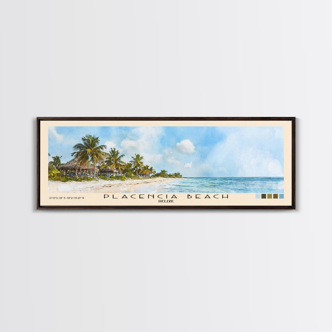 Placencia Beach, Belize Watercolor Print, Vacation Gift, Belize Wall Art, Beach Painting, Beach Decor, Beach Or Lakehouse Art