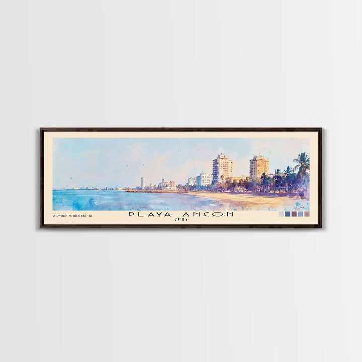 Playa Ancon, Cuba Watercolor Print, Vacation Gift, Cuba Wall Art, Beach Painting, Beach Decor, Beach Or Lakehouse Art