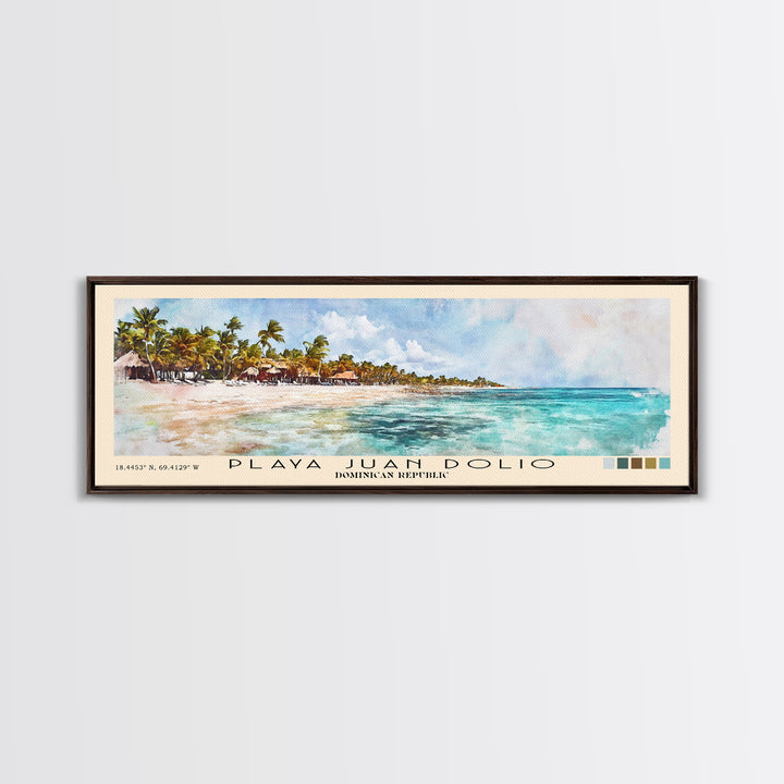 Playa Juan Dolio, Dominican Republic Watercolor Print, Vacation Gift, Dominican Republic Wall Art, Vacation Wall Art, Vacatation Memories, Beach Decor, Beach Or Lakehouse Art