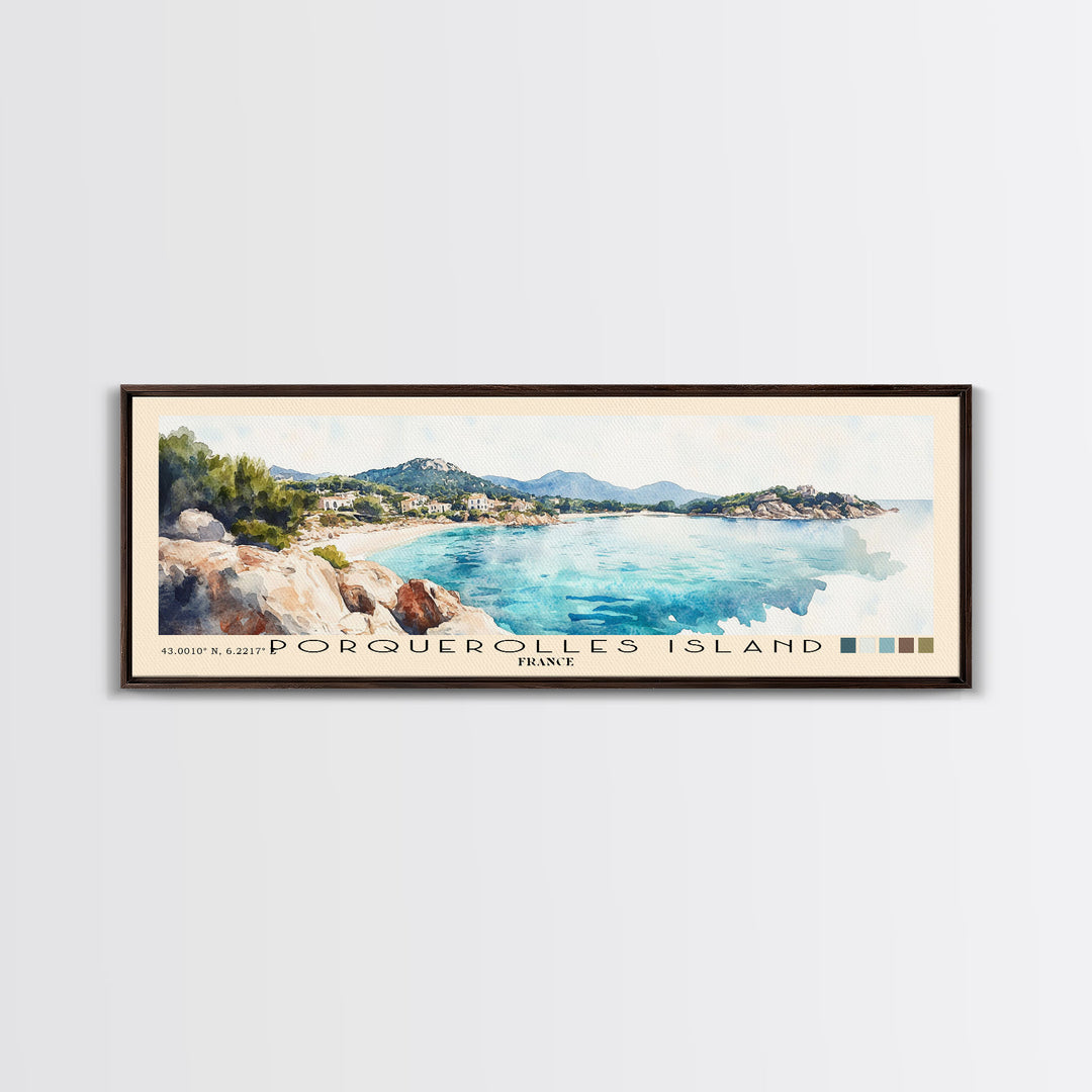 Porquerolles Island, France Watercolor Print, Vacation Gift, France Wall Art, Vacation Wall Art, Vacatation Memories, Beach Decor, Beach Or Lakehouse Art