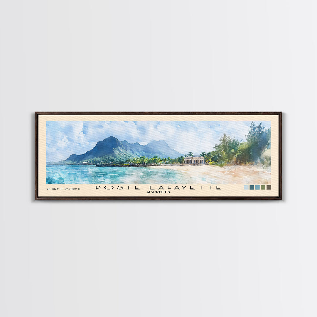Poste Lafayette, Mauritius Watercolor Print, Vacation Gift, Mauritius Wall Art, Vacation Wall Art, Vacatation Memories, Beach Decor, Beach Or Lakehouse Art