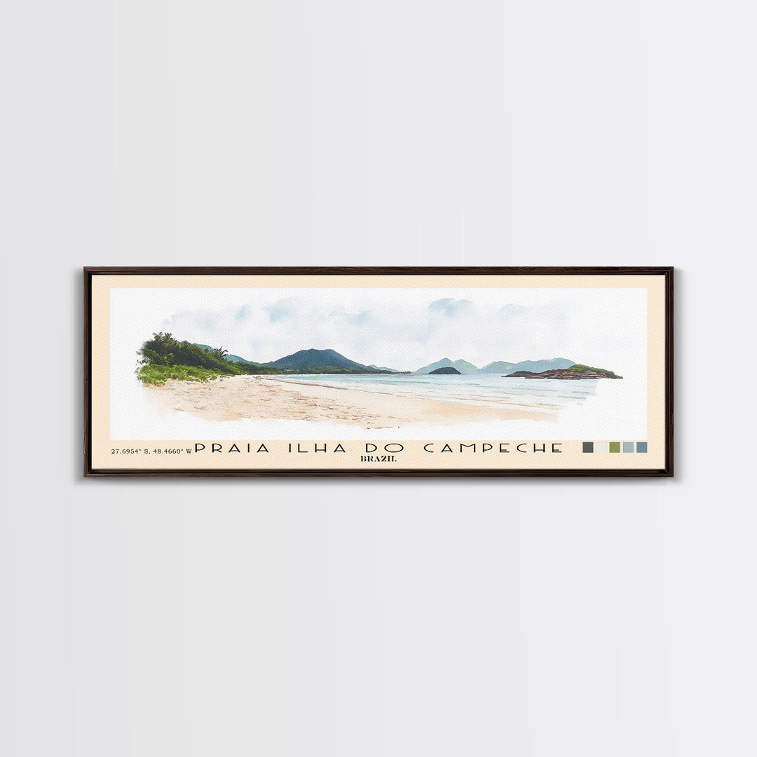 Praia Ilha do Campeche, Brazil Watercolor Print, Vacation Gift, Brazil Wall Art, Vacation Wall Art, Vacatation Memories, Beach Decor, Beach Or Lakehouse Art