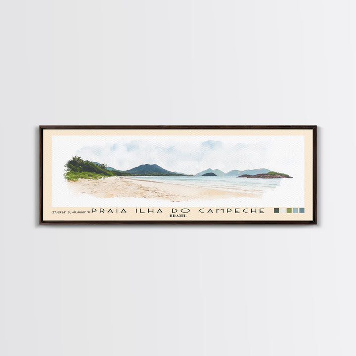 Praia Ilha do Campeche, Brazil Watercolor Print, Vacation Gift, Brazil Wall Art, Vacation Wall Art, Vacatation Memories, Beach Decor, Beach Or Lakehouse Art