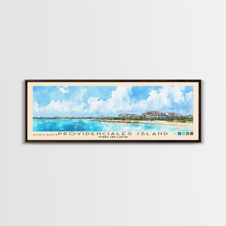 Providenciales Island, Turks and Caicos Watercolor Print, Vacation Gift, Turks and Caicos Wall Art, Vacation Wall Art, Vacatation Memories, Beach Decor, Beach Or Lakehouse Art