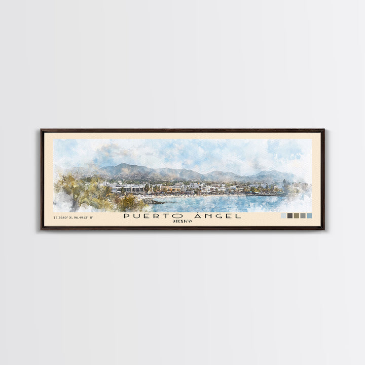 Puerto Ángel, Mexico Watercolor Print, Vacation Gift, Mexico Wall Art, Beach Painting, Beach Decor, Beach Or Lakehouse Art