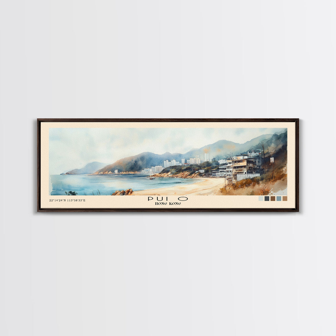 Pui O, Hong Kong Watercolor Print, Vacation Gift, Hong Kong Wall Art, Vacation Wall Art, Vacatation Memories, Beach Decor, Beach Or Lakehouse Art