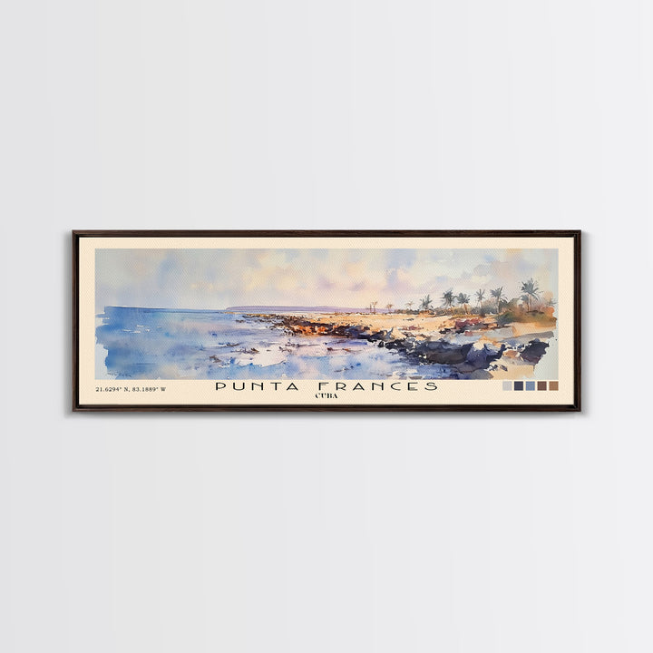 Punta Frances, Cuba Watercolor Print, Vacation Gift, Cuba Wall Art, Vacation Wall Art, Vacatation Memories, Beach Decor, Beach Or Lakehouse Art