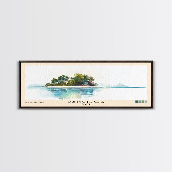 Rangiroa, France Watercolor Print, Vacation Gift, France Wall Art, Vacation Wall Art, Vacatation Memories, Beach Decor, Beach Or Lakehouse Art