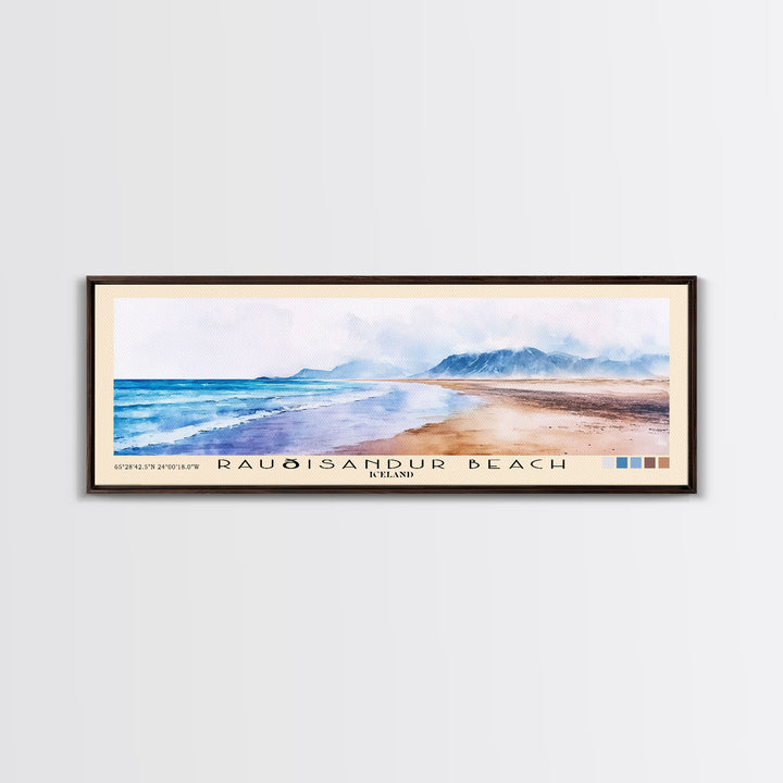 Rauðisandur Beach, Iceland Watercolor Print, Vacation Gift, Iceland Wall Art, Beach Painting, Beach Decor, Beach Or Lakehouse Art