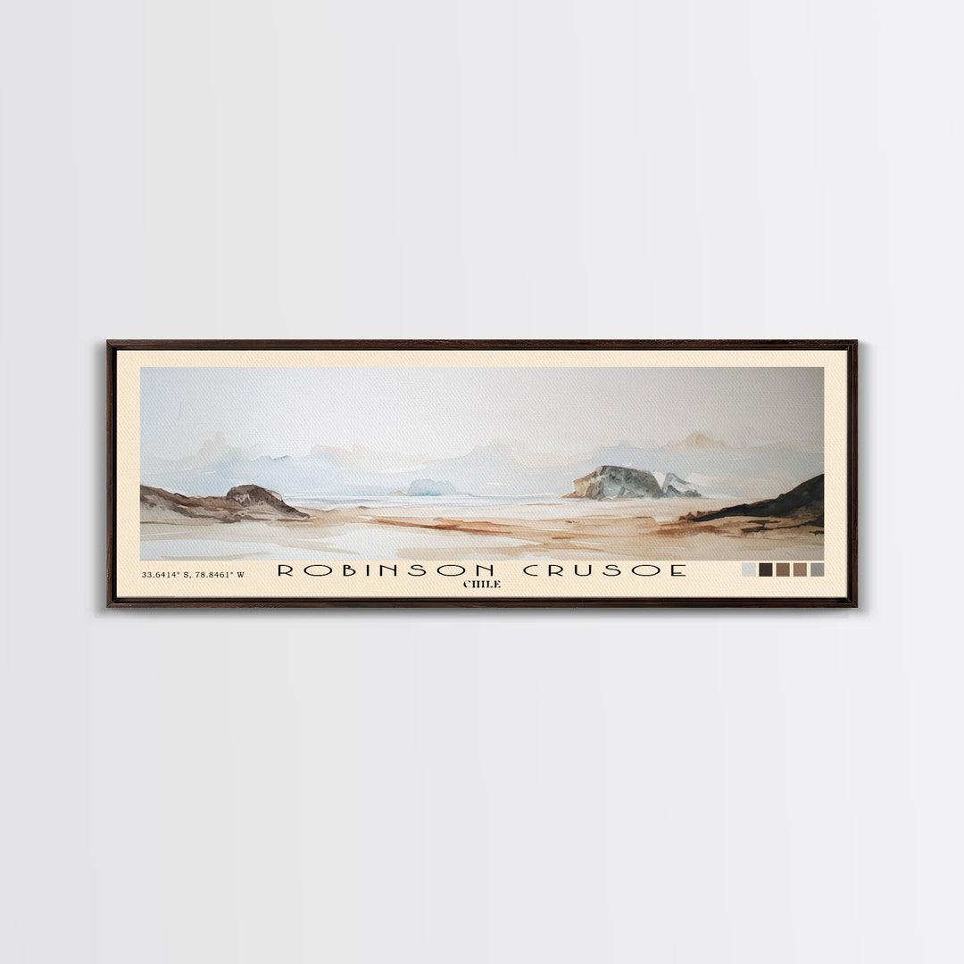 Robinson Crusoe, Chile Watercolor Print, Vacation Gift, Chile Wall Art, Vacation Wall Art, Vacatation Memories, Beach Decor, Beach Or Lakehouse Art