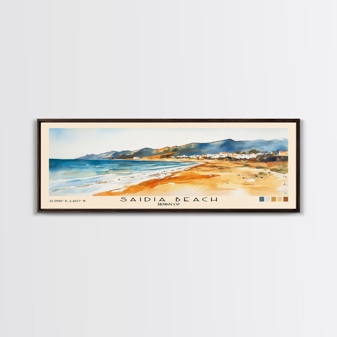 Saidia Beach, Morocco Watercolor Print, Vacation Gift, Morocco Wall Art, Vacation Wall Art, Vacatation Memories, Beach Decor, Beach Or Lakehouse Art