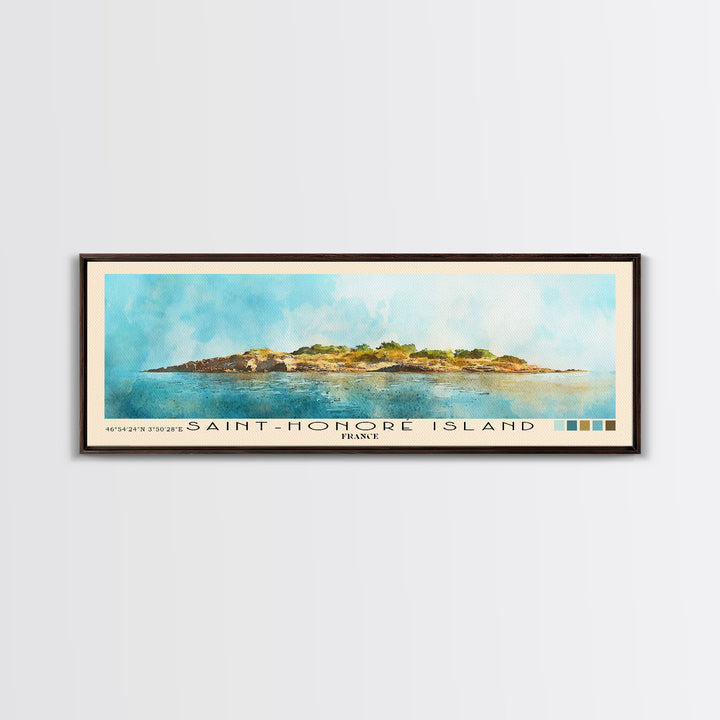 Saint-Honoré Island, France Watercolor Print, Vacation Gift, France Wall Art, Beach Painting, Beach Decor, Beach Or Lakehouse Art