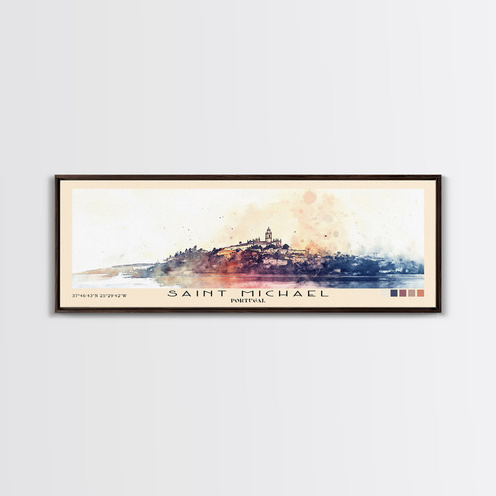 Saint Michael, Portugal Watercolor Print, Vacation Gift, Portugal Wall Art, Vacation Wall Art, Vacatation Memories, Beach Decor, Beach Or Lakehouse Art