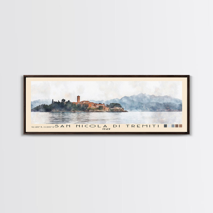 San Nicola di Tremiti, Italy Watercolor Beach Print, Vacation Gift, Italy Wall Art, Beach Painting, Beach Decor, Beach Painting