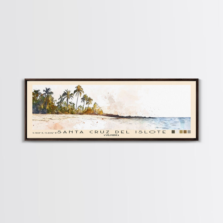 Santa Cruz del Islote, Colombia Watercolor Print, Vacation Gift, Colombia Wall Art, Vacation Wall Art, Vacatation Memories, Beach Decor, Beach Or Lakehouse Art