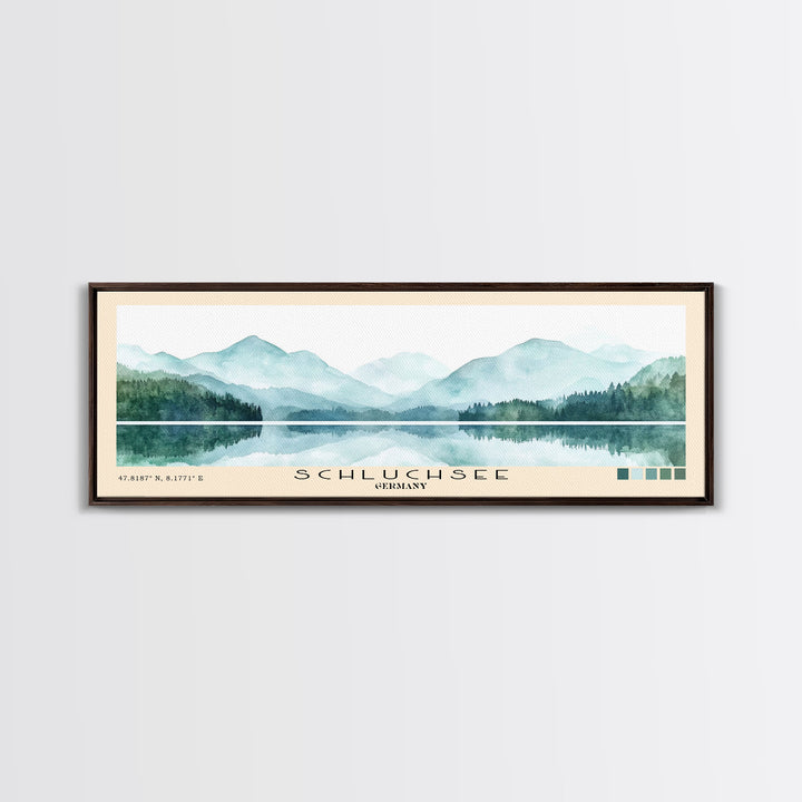 Schluchsee, Germany Watercolor Print, Vacation Gift, Germany Wall Art, Beach Painting, Beach Decor, Beach Or Lakehouse Art