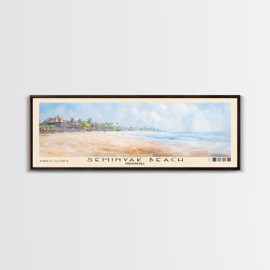 Seminyak Beach, Indonesia Watercolor Print, Vacation Gift, Indonesia Wall Art, Beach Painting, Beach Decor, Beach Or Lakehouse Art