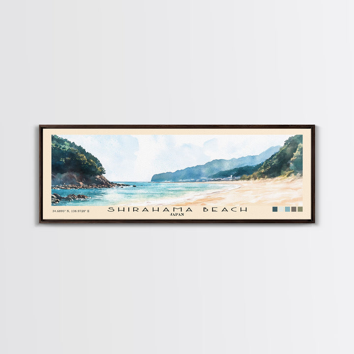 Shirahama Beach, Japan Watercolor Print, Vacation Gift, Japan Wall Art, Beach Painting, Beach Decor, Beach Or Lakehouse Art
