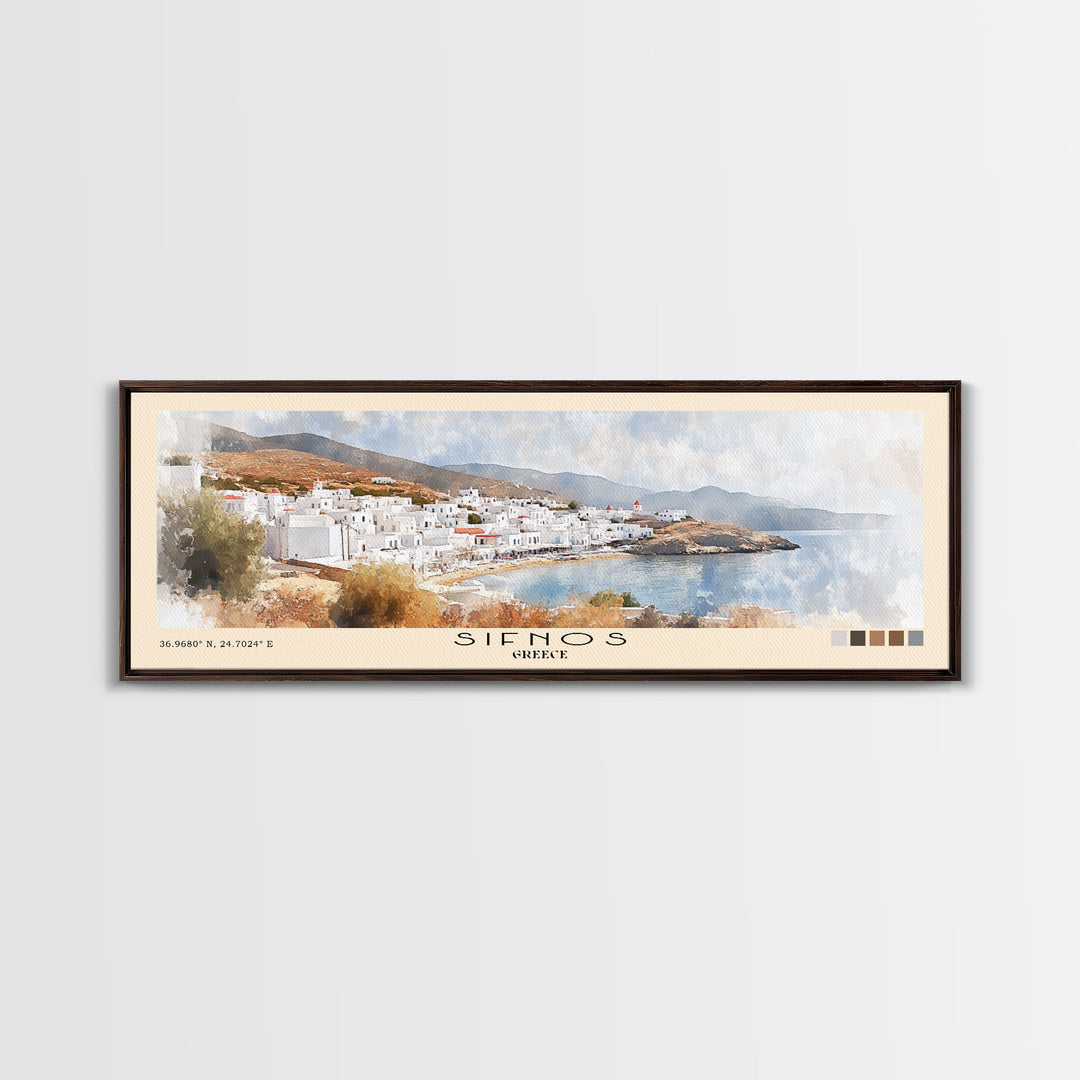 Sifnos, Greece Watercolor Print, Vacation Gift, Greece Wall Art, Beach Painting, Beach Decor, Beach Or Lakehouse Art