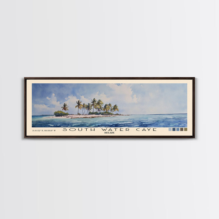 South Water Caye, Belize Watercolor Print, Vacation Gift, Belize Wall Art, Beach Painting, Beach Decor, Beach Or Lakehouse Art
