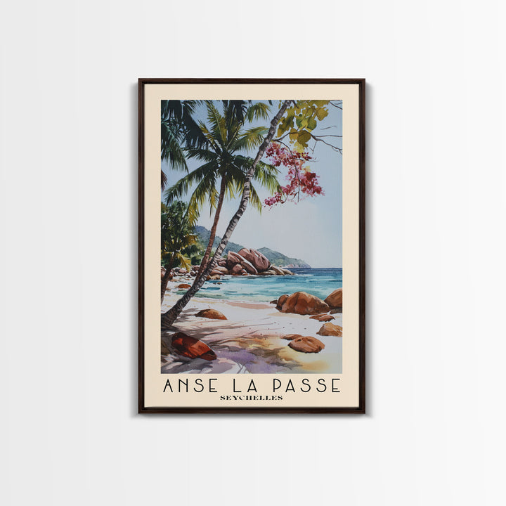 Anse La Passe, Seychelles Watercolor Print, Vacation Gift, Seychelles Wall Art, Beach Painting, Beach Decor, Beach Or Lakehouse Art