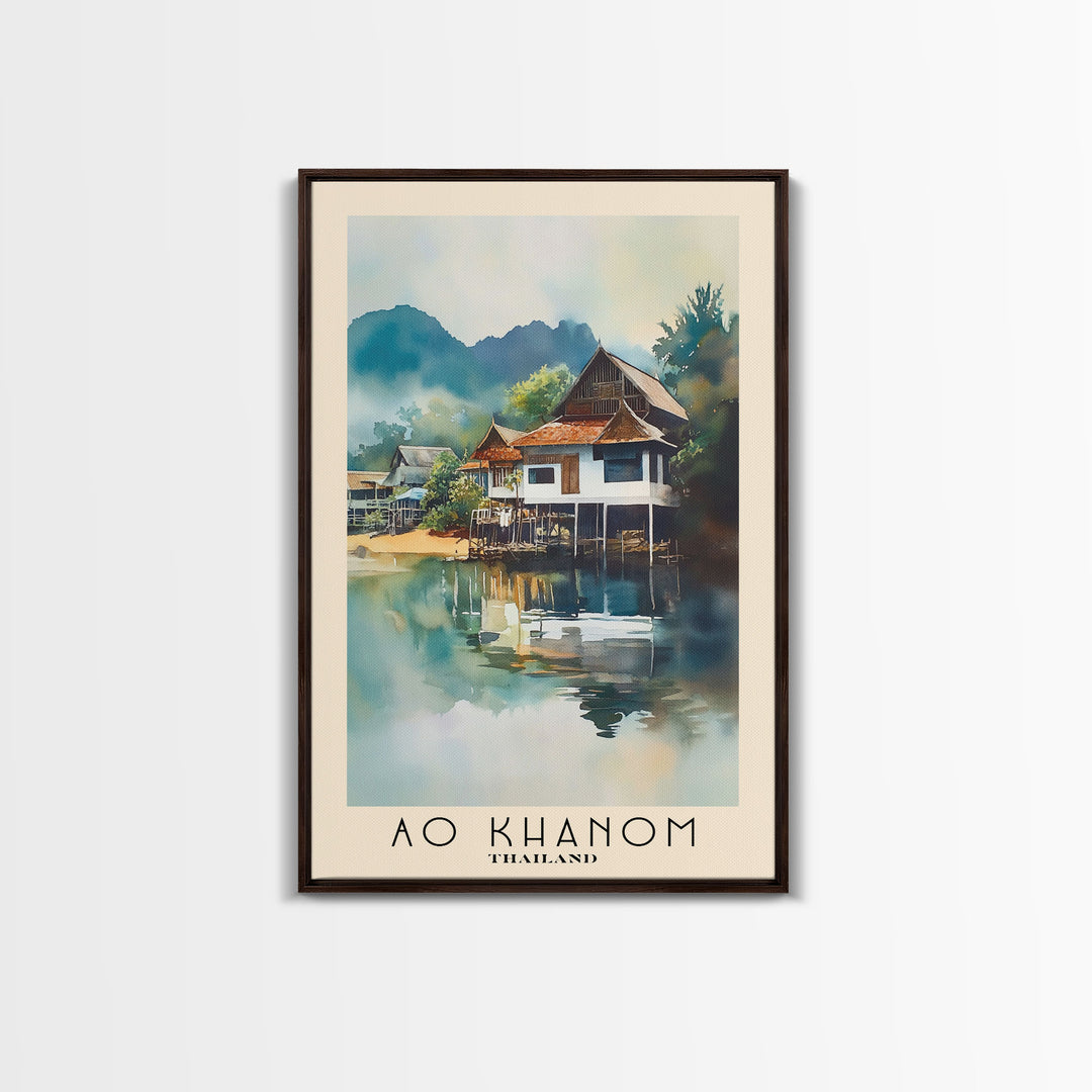 Ao Khanom, Thailand Watercolor Print, Vacation Gift, Thailand Wall Art, Vacation Wall Art, Vacatation Memories, Beach Decor, Beach Or Lakehouse Art
