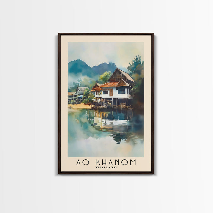 Ao Khanom, Thailand Watercolor Print, Vacation Gift, Thailand Wall Art, Vacation Wall Art, Vacatation Memories, Beach Decor, Beach Or Lakehouse Art