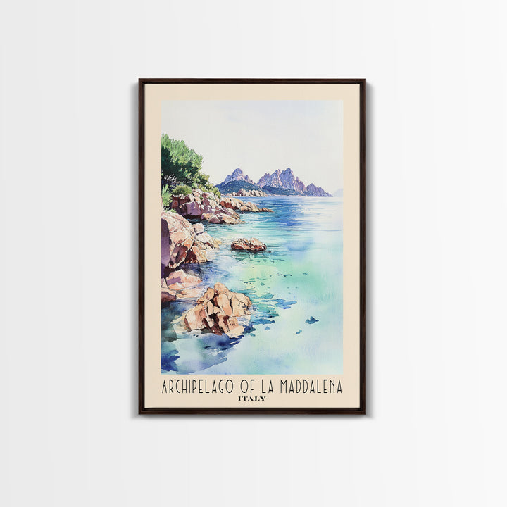 Archipelago of La Maddalena, Italy Watercolor Print, Vacation Gift, Italy Wall Art, Beach Painting, Beach Decor, Beach Or Lakehouse Art