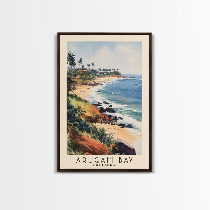 Arugam Bay, Sri Lanka Watercolor Print, Vacation Gift, Sri Lanka Wall Art, Vacation Wall Art, Vacatation Memories, Beach Decor, Beach Or Lakehouse Art
