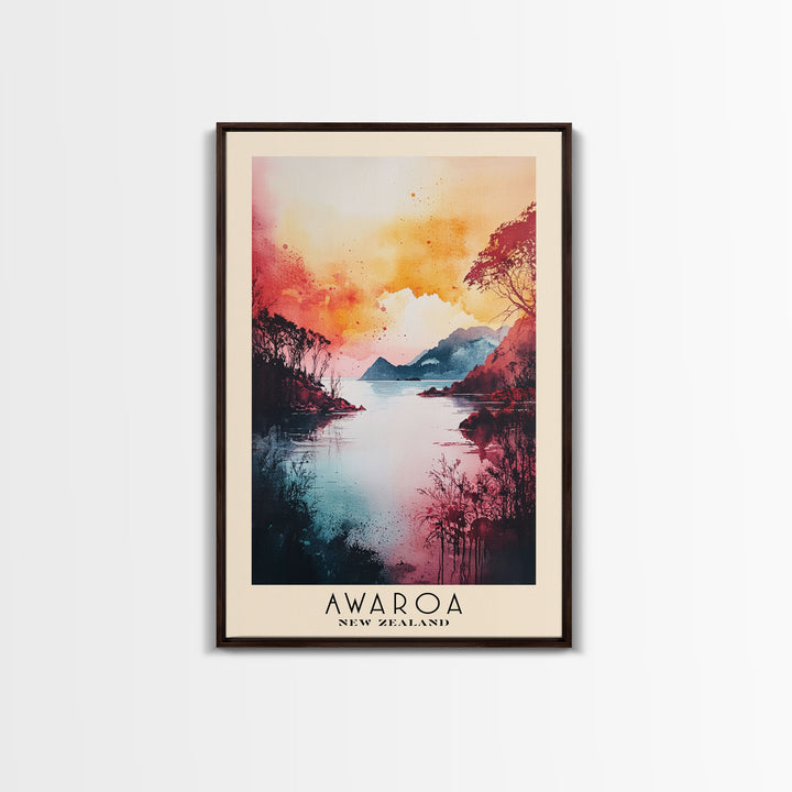 Awaroa, New Zealand Watercolor Print, Vacation Gift, New Zealand Wall Art, Vacation Wall Art, Vacatation Memories, Beach Decor, Beach Or Lakehouse Art