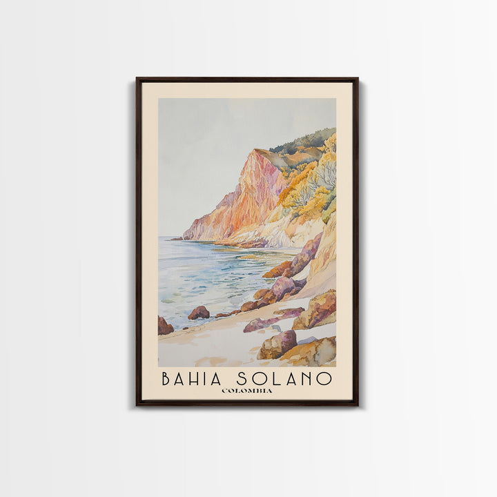 Bahia Solano, Colombia Watercolor Print, Vacation Gift, Colombia Wall Art, Beach Painting, Beach Decor, Beach Or Lakehouse Art