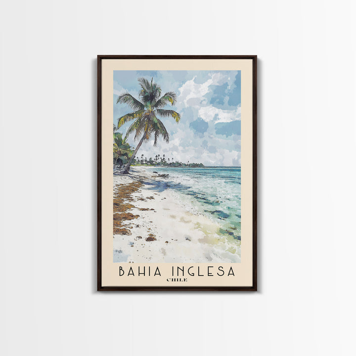 Bahia Inglesa, Chile Watercolor Print, Vacation Gift, Chile Wall Art, Vacation Wall Art, Vacatation Memories, Beach Decor, Beach Or Lakehouse Art