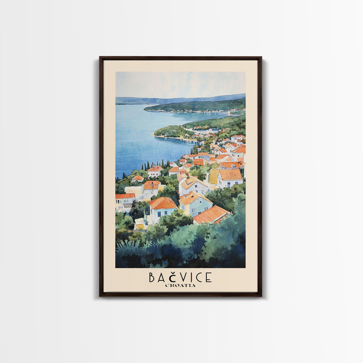 Bačvice, Croatia Watercolor Beach Print, Vacation Gift, Croatia Wall Art, Beach Painting, Beach Decor, Beach Painting