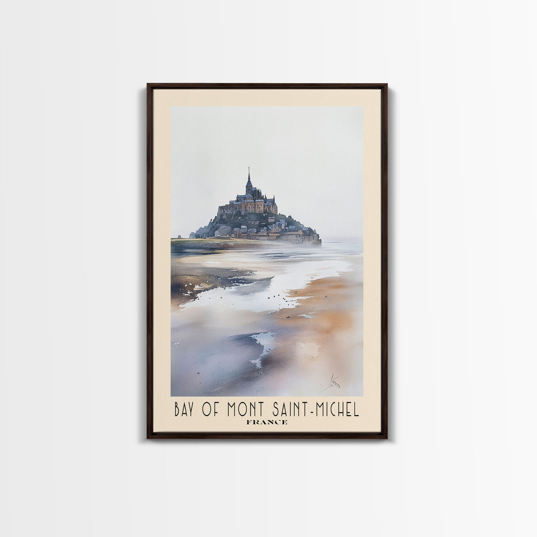 Bay of Mont Saint-Michel, France Watercolor Print, Vacation Gift, France Wall Art, Beach Painting, Beach Decor, Beach Or Lakehouse Art