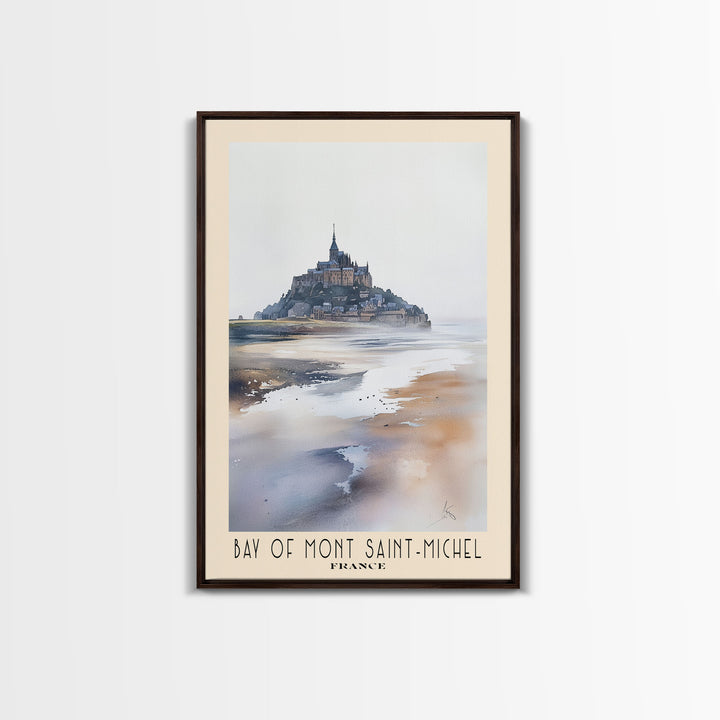 Bay of Mont Saint-Michel, France Watercolor Print, Vacation Gift, France Wall Art, Beach Painting, Beach Decor, Beach Or Lakehouse Art