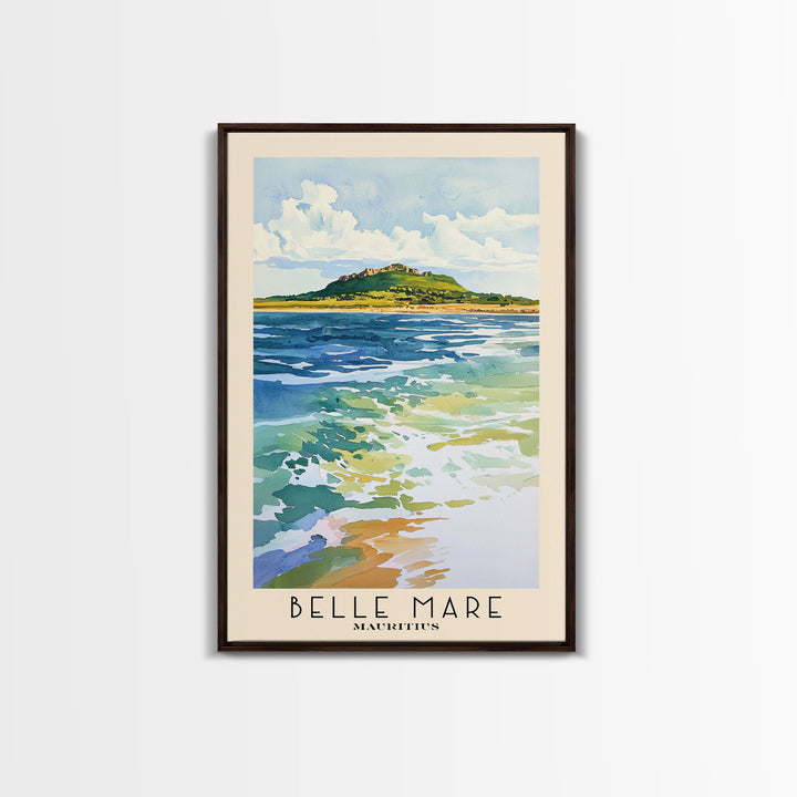 Belle Mare, Mauritius Watercolor Print, Vacation Gift, Mauritius Wall Art, Vacation Wall Art, Vacatation Memories, Beach Decor, Beach Or Lakehouse Art