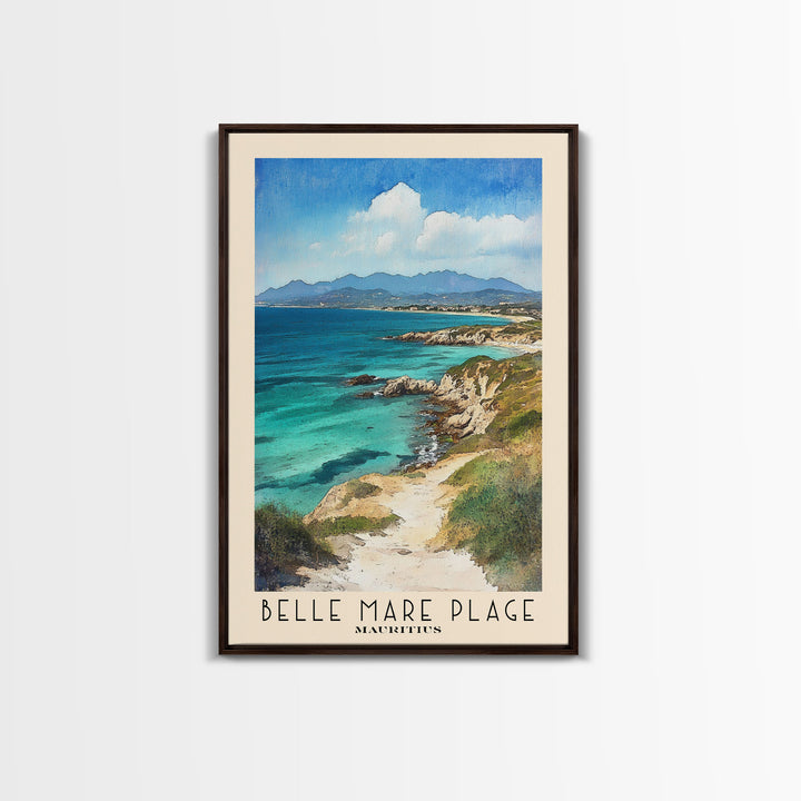 Belle Mare Plage, Mauritius Watercolor Print, Vacation Gift, Mauritius Wall Art, Beach Painting, Beach Decor, Beach Or Lakehouse Art