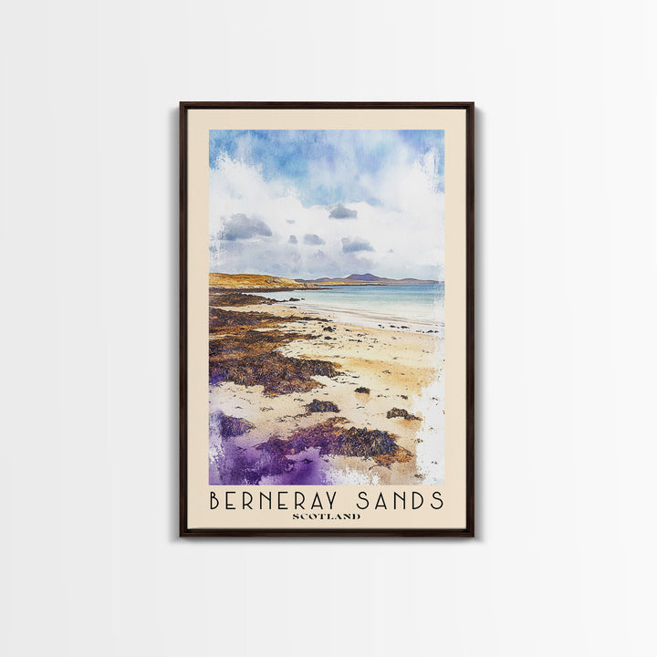 Berneray Sands, Scotland Watercolor Print, Vacation Gift, Scotland Wall Art, Vacation Wall Art, Vacatation Memories, Beach Decor, Beach Or Lakehouse Art