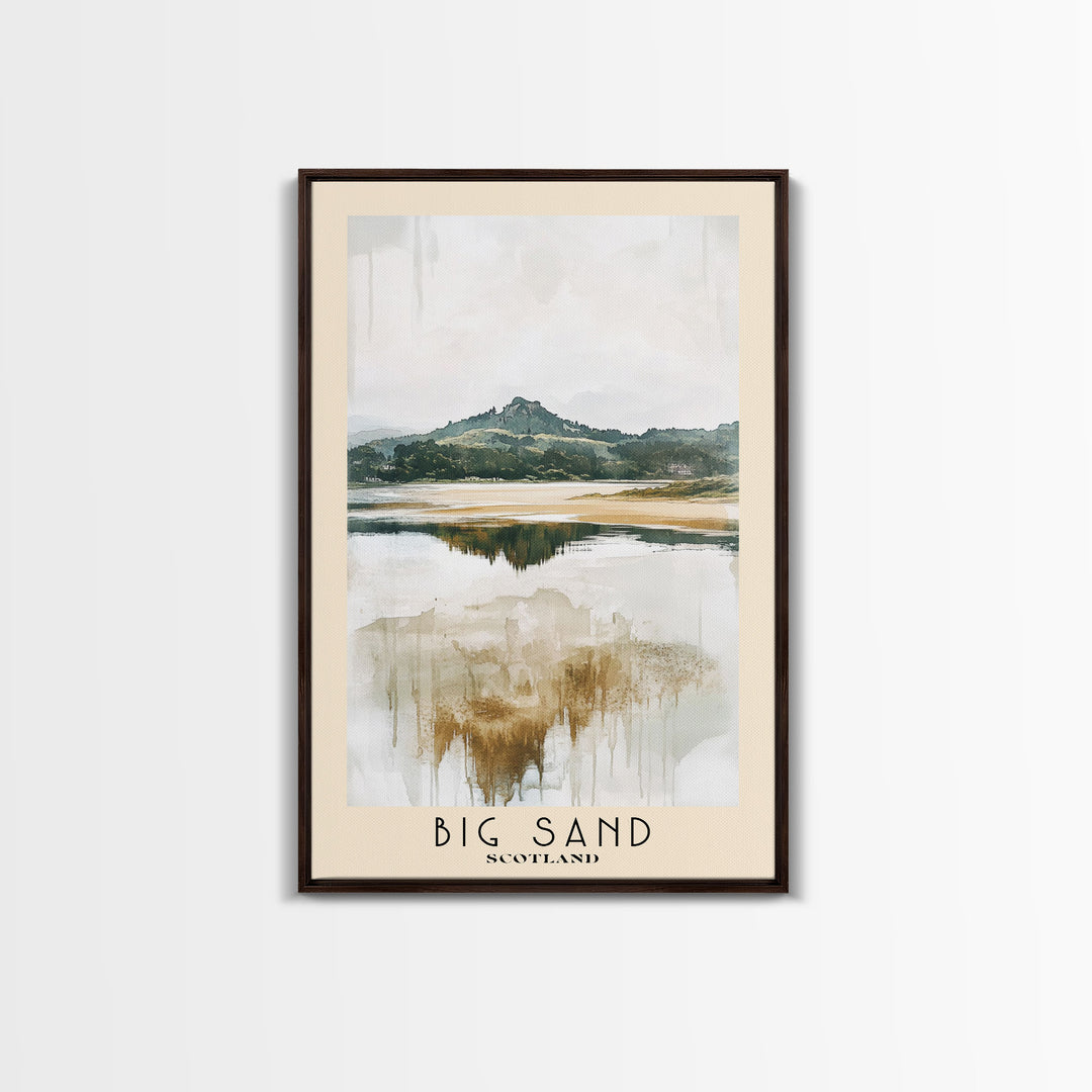 Big Sand, Scotland Watercolor Beach Print, Vacation Gift, Scotland Wall Art, Beach Painting, Beach Decor, Beach Painting