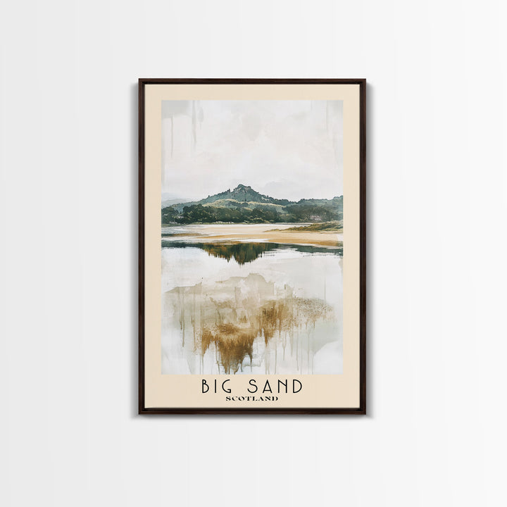 Big Sand, Scotland Watercolor Beach Print, Vacation Gift, Scotland Wall Art, Beach Painting, Beach Decor, Beach Painting