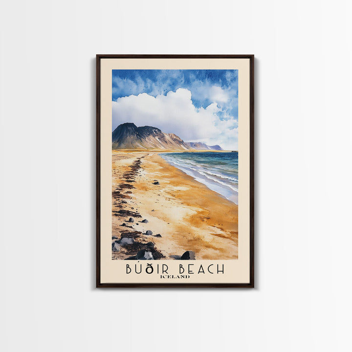 Búðir Beach, Iceland Watercolor Beach Print, Vacation Gift, Iceland Wall Art, Beach Painting, Beach Decor, Beach Painting