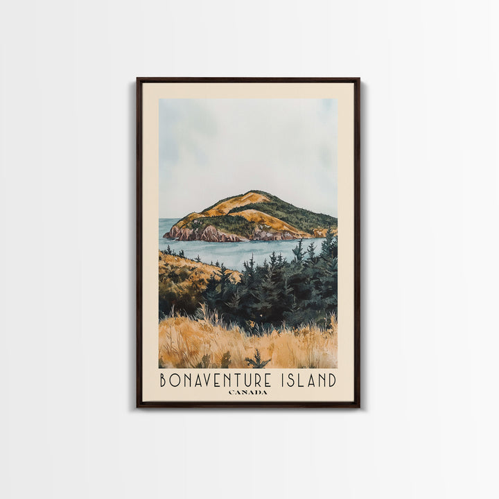 Bonaventure Island, Canada Watercolor Beach Print, Vacation Gift, Canada Wall Art, Beach Painting, Beach Decor, Beach Painting