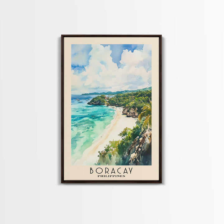 Boracay, Philippines Watercolor Print, Vacation Gift, Philippines Wall Art, Vacation Wall Art, Vacatation Memories, Beach Decor, Beach Or Lakehouse Art
