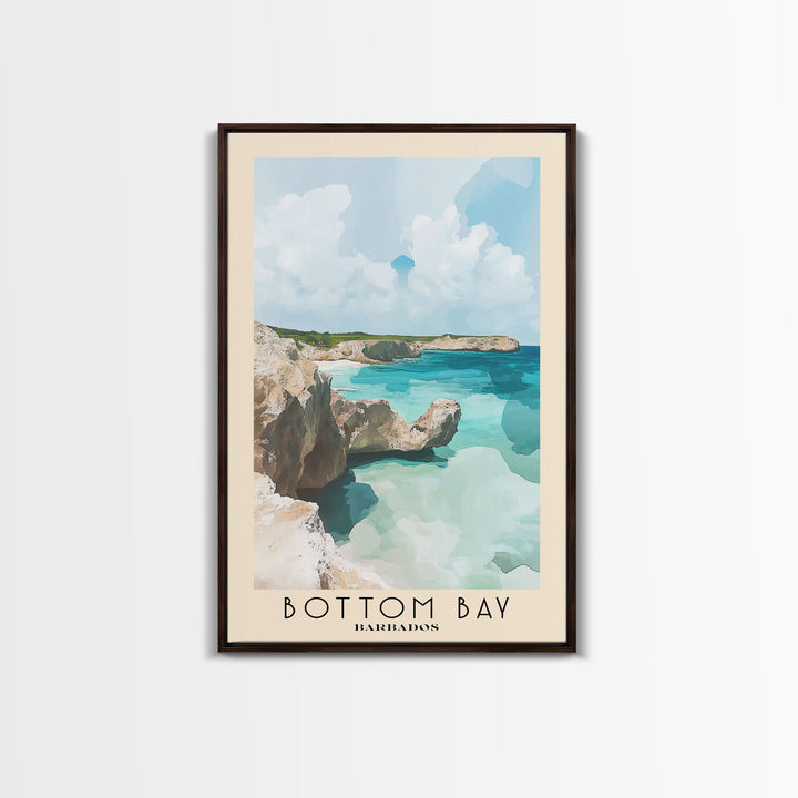 Bottom Bay, Barbados Watercolor Print, Vacation Gift, Barbados Wall Art, Vacation Wall Art, Vacatation Memories, Beach Decor, Beach Or Lakehouse Art