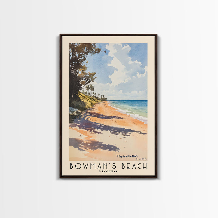 Bowman’s Beach, Florida Watercolor Print, Vacation Gift, Florida Wall Art, Vacation Wall Art, Vacatation Memories, Beach Decor, Beach Or Lakehouse Art