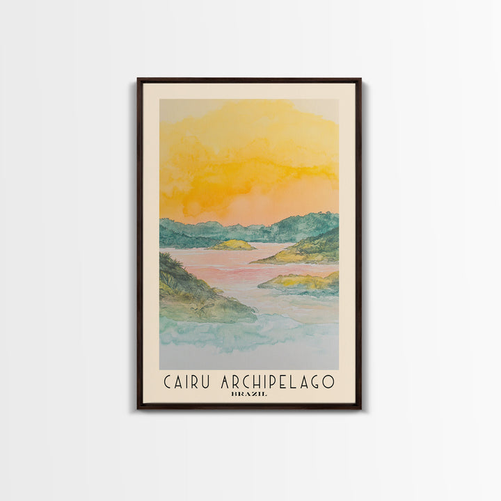 Cairu Archipelago, Brazil Watercolor Print, Vacation Gift, Brazil Wall Art, Vacation Wall Art, Vacatation Memories, Beach Decor, Beach Or Lakehouse Art
