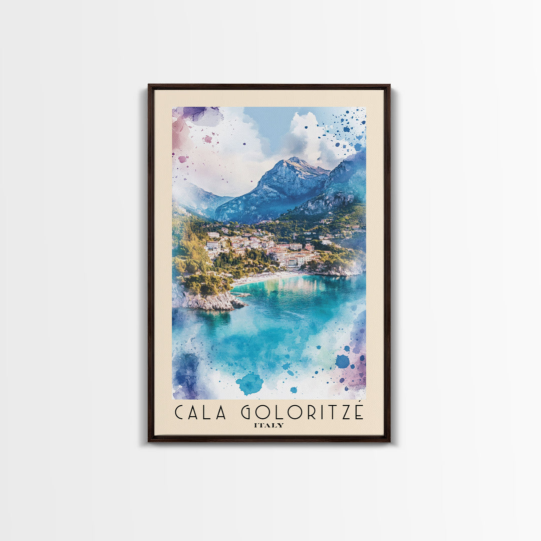 Cala Goloritzé, Italy Watercolor Beach Print, Vacation Gift, Italy Wall Art, Beach Painting, Beach Decor, Beach Painting