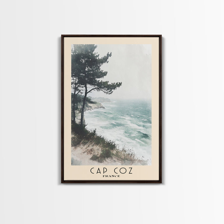 Cap Coz, France Watercolor Print, Vacation Gift, France Wall Art, Vacation Wall Art, Vacatation Memories, Beach Decor, Beach Or Lakehouse Art